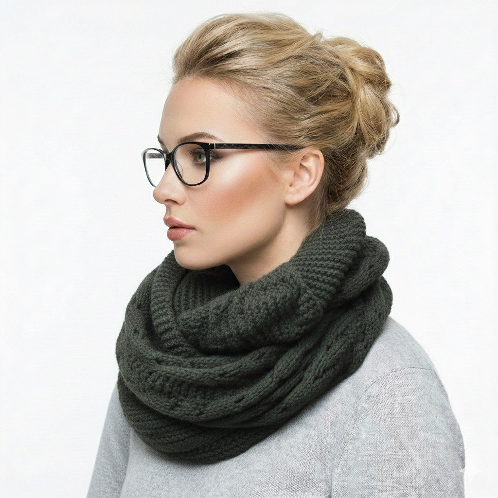 Echarpe en Kit tricot-crochet à réaliser