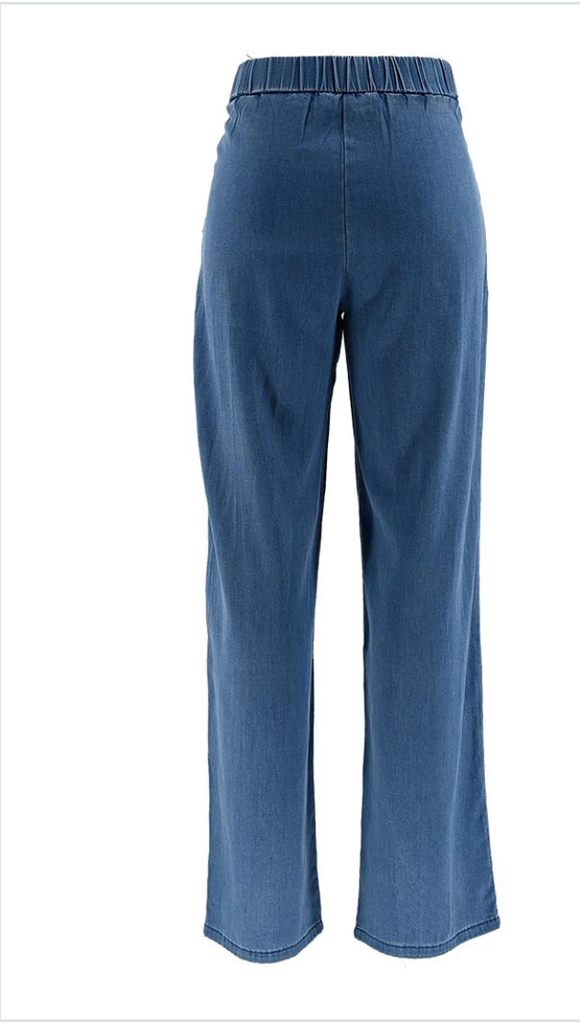 Vue de dos pantalon fluide Celina Tencel