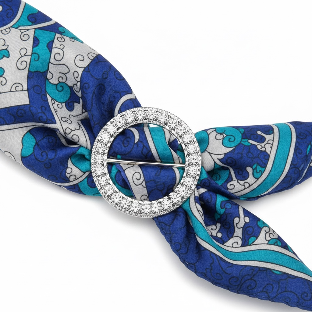 Attache-foulard argent