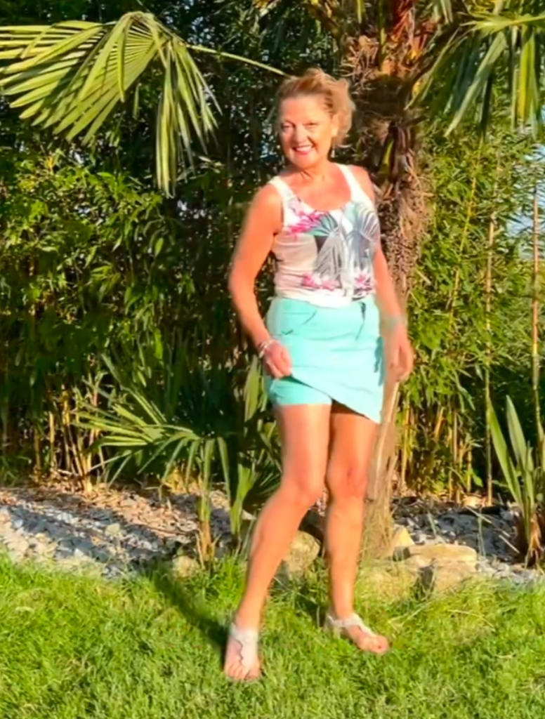 Jupe-short Martina Turquoise