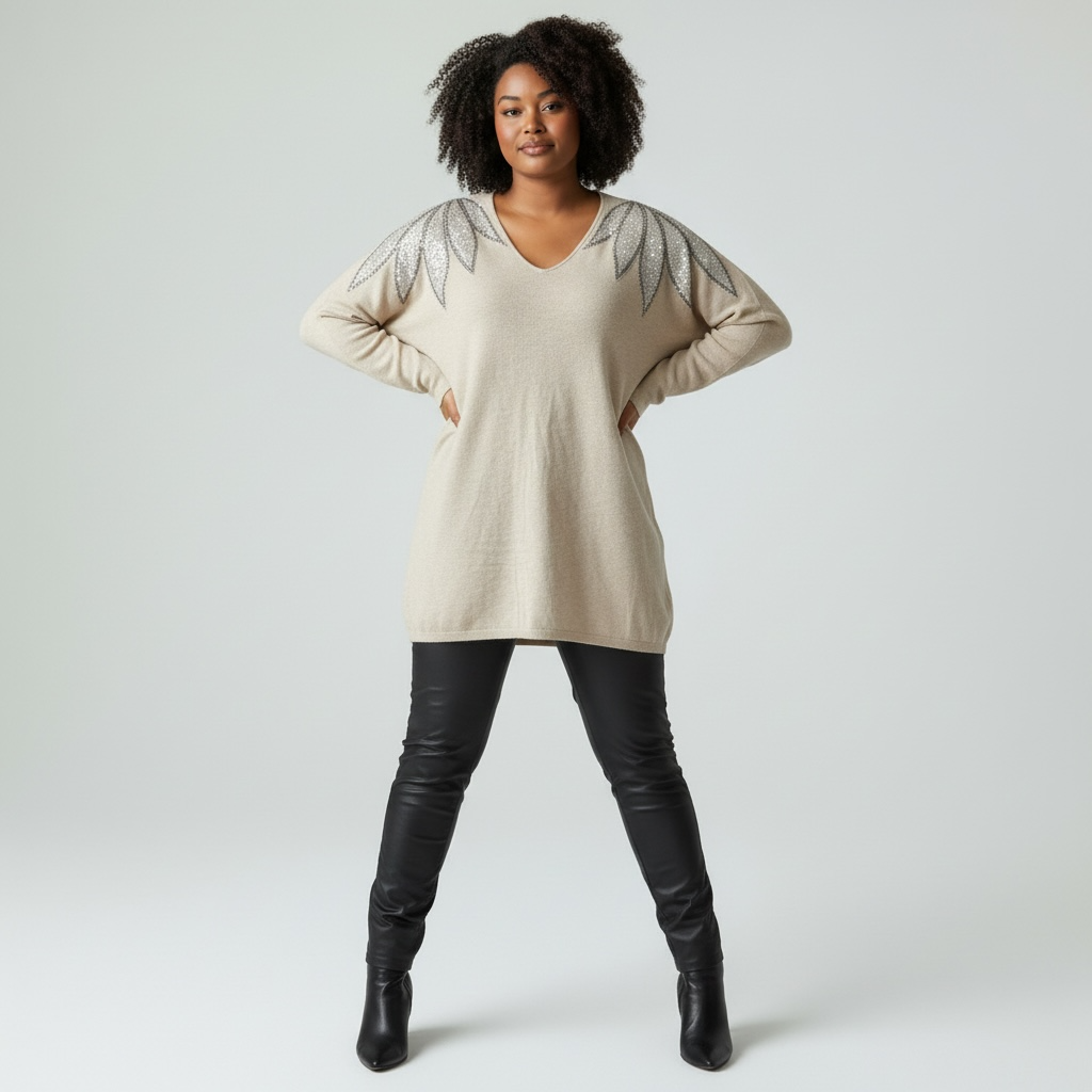Pull Eclat Beige