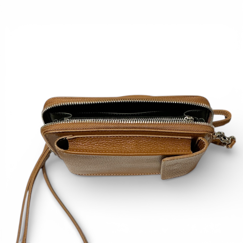 Mini sac téléphone portefeuille cuir