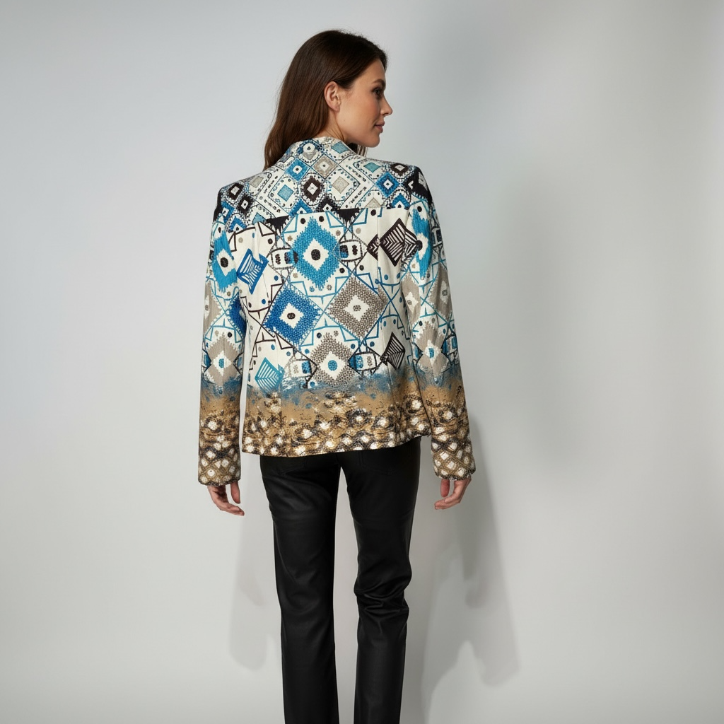 Vue de dos de la veste géometric