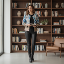 Veste Géometric portée à l'intérieur