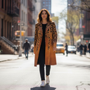 Veste Léony présentée dans la rue par notre manequin