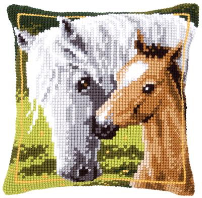 Kit au point de croix - Cheval blanc et poulain