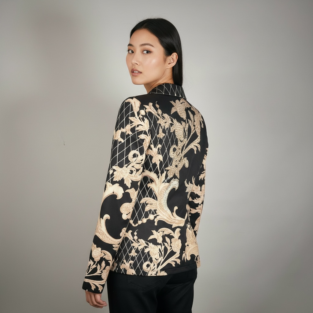 Vue arrière de la veste Palazzo d'orographie