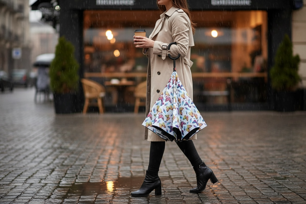 Parapluie inversé fermé