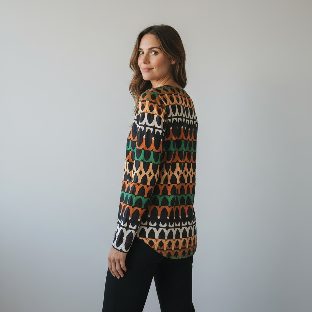 Vue arrière de la tunique Mosaïque Nomade