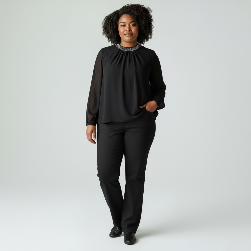 Version Noire de la blouse Clara