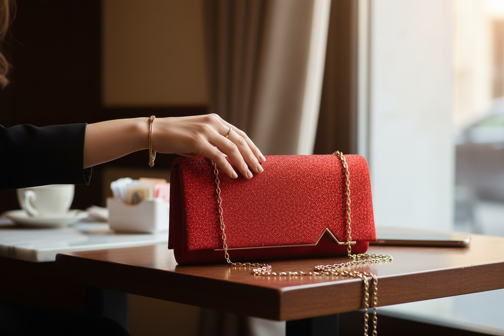 Pochette de soirée Victoire rouge