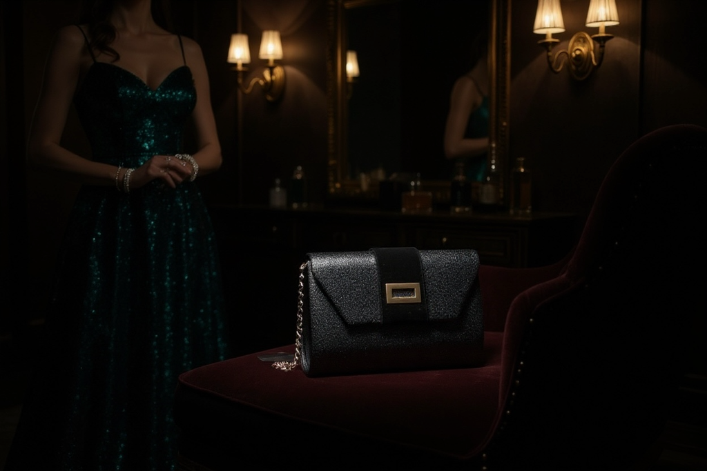 Pochette de soirée Iris noir