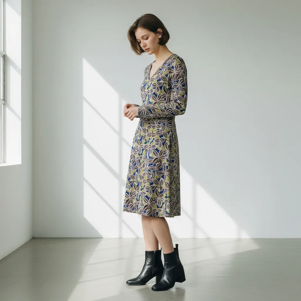 Robe Imprimée Feuillage Lina