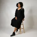 Robe Longue Dentelle Noire Élisa