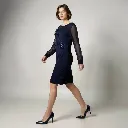 Robe Noire Broderies Étoilées Sélène