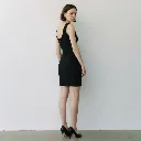 Robe Noire Corset Élégance Selma