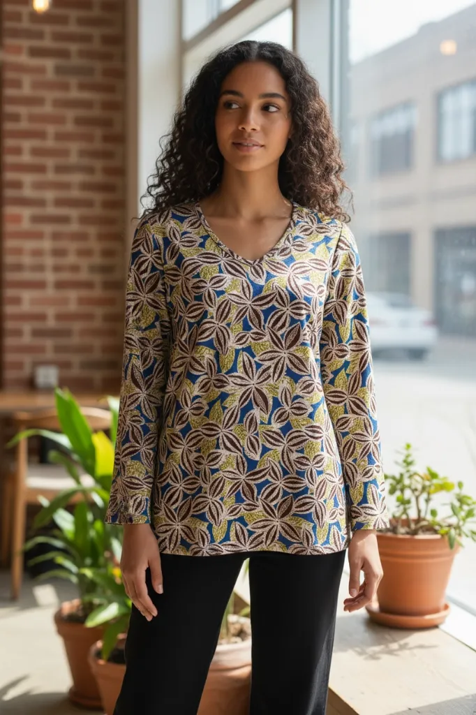 Tunique Imprimée Feuillage Lina
