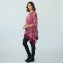Tunique Florale Voile Asymétrique
