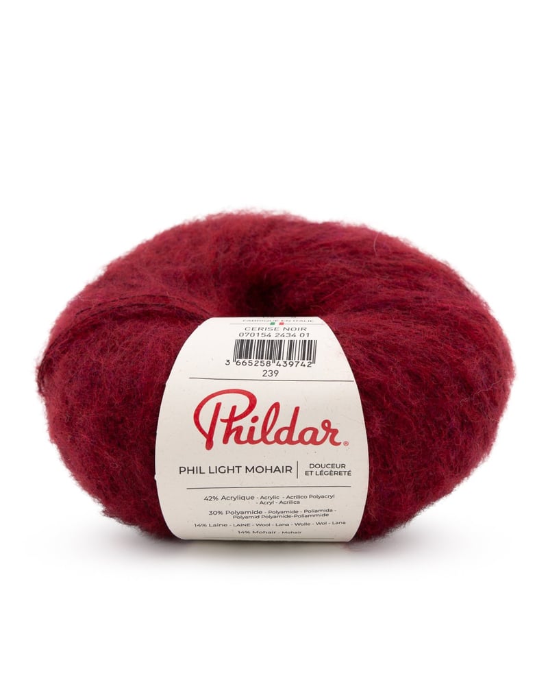 Phil Light Mohair Cerise Noire