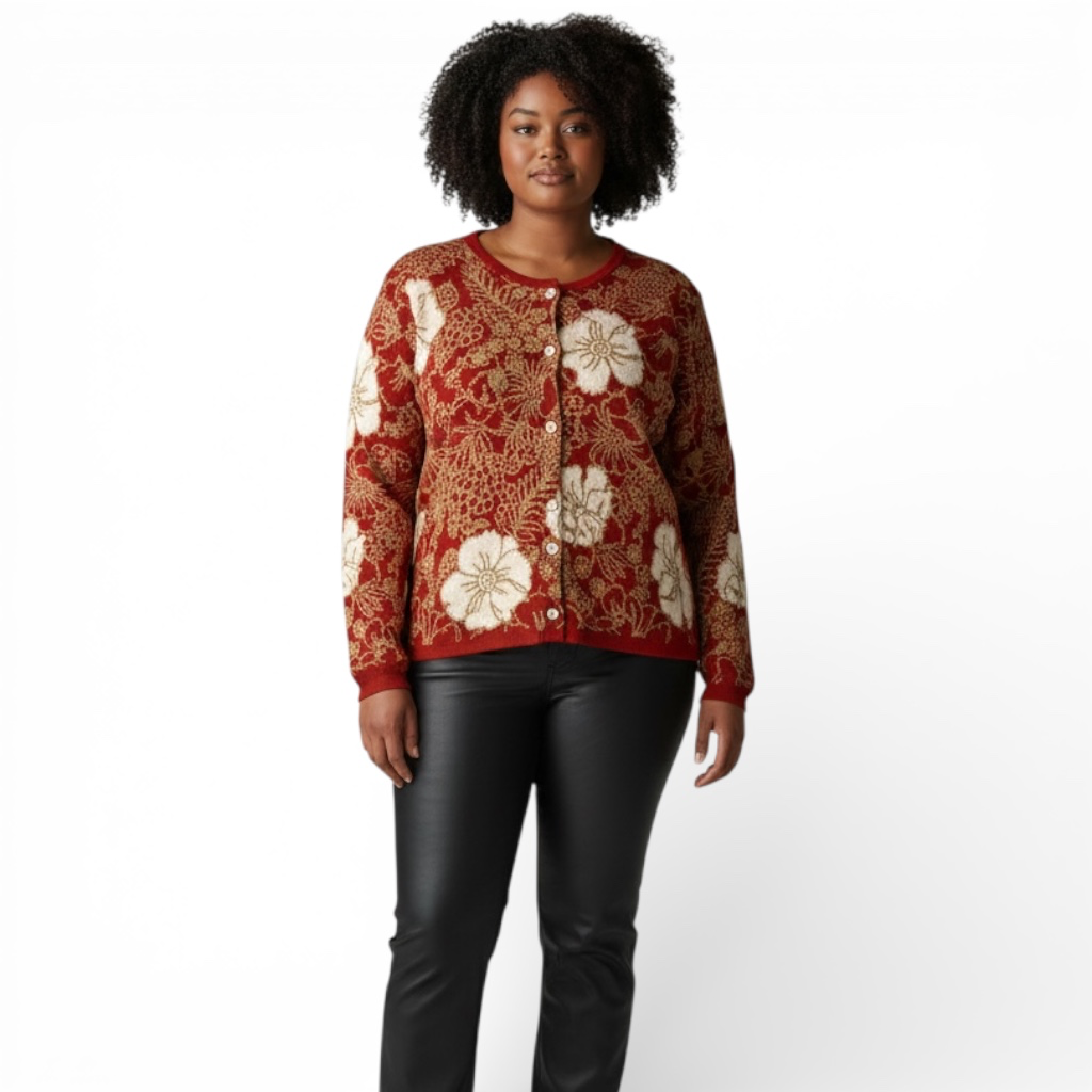 Cardigan Flower wool Agathe et Louise (46)