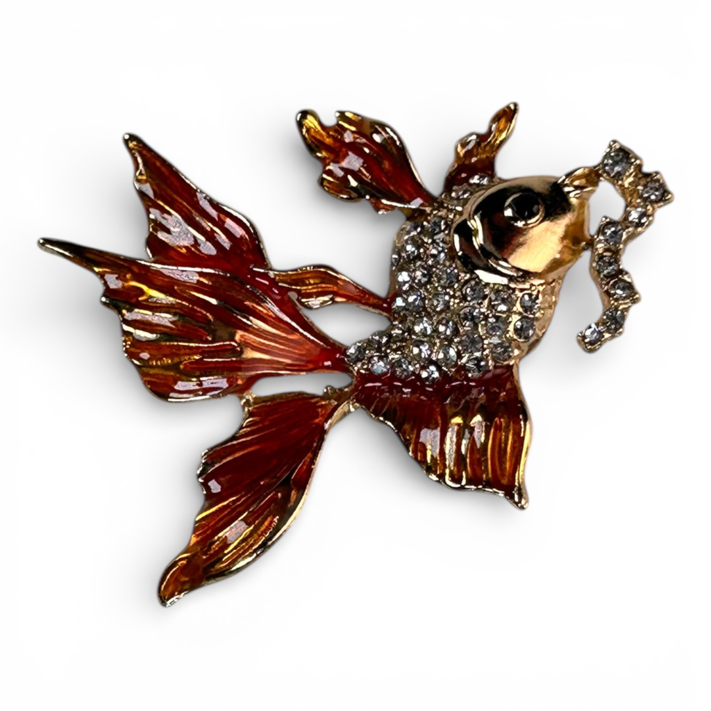 Broche Poisson Voile de Chine