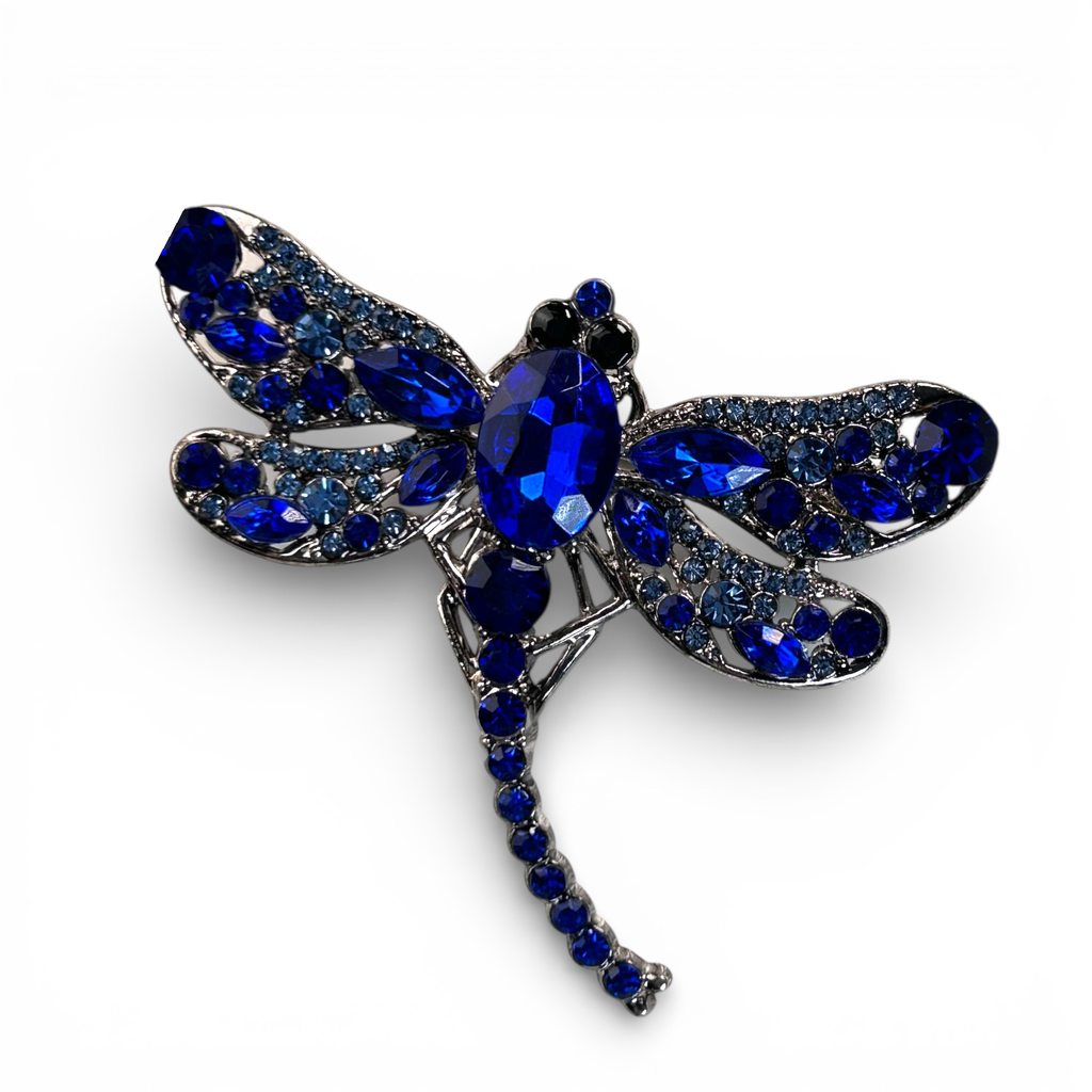Broche Libellule Bleu Royal