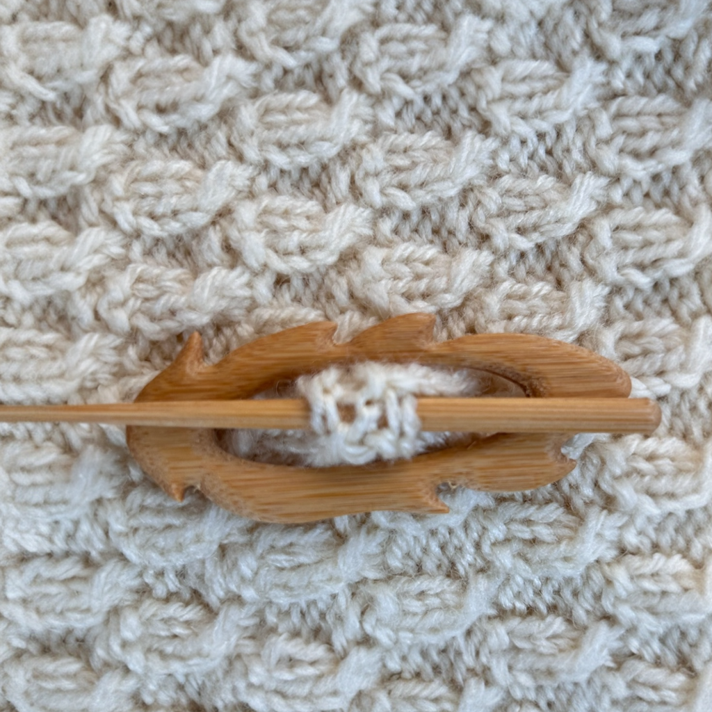 Broche Bois Feuille