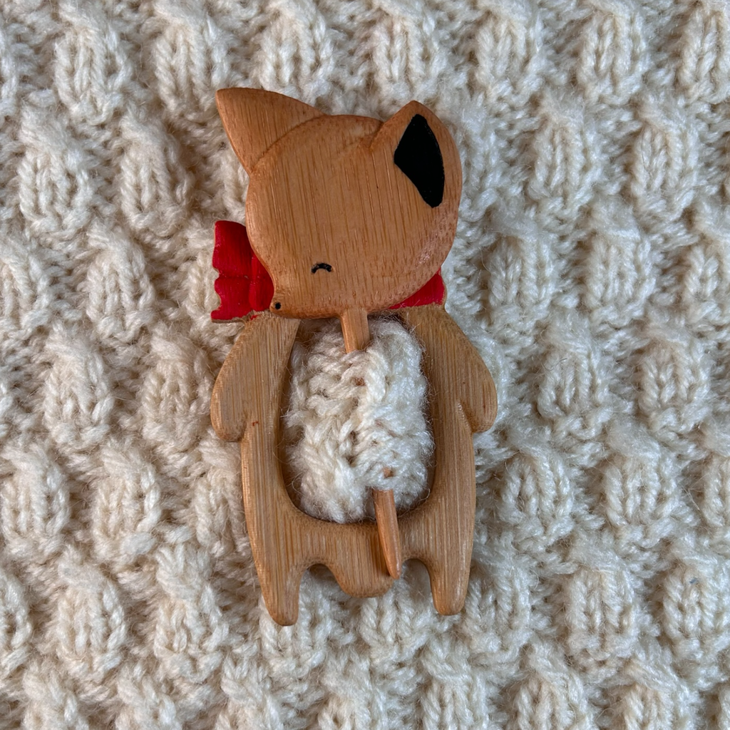 Broche Bois Minouche