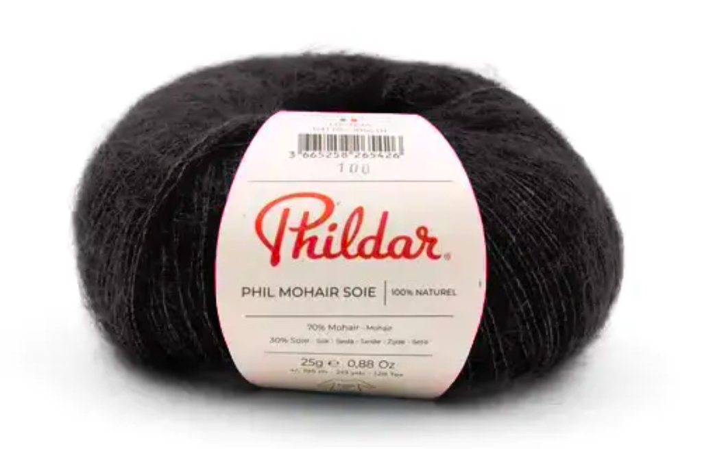 Phildar Phil Mohair Soie (Noir)