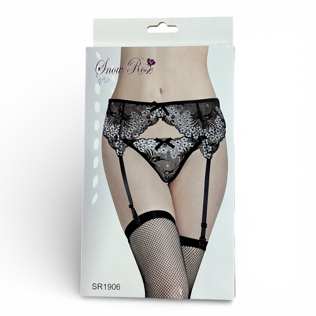 Porte-jarretelles Fleur et son string