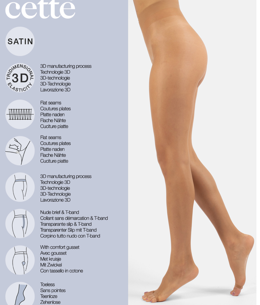 Open toe collant pour sandalettes Cette