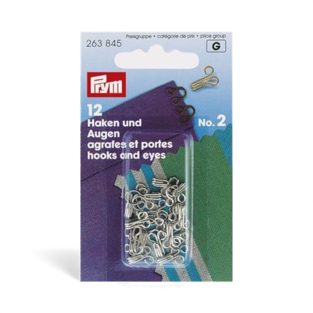 Agrafes et portes n°2 Prym (Argent, inox)