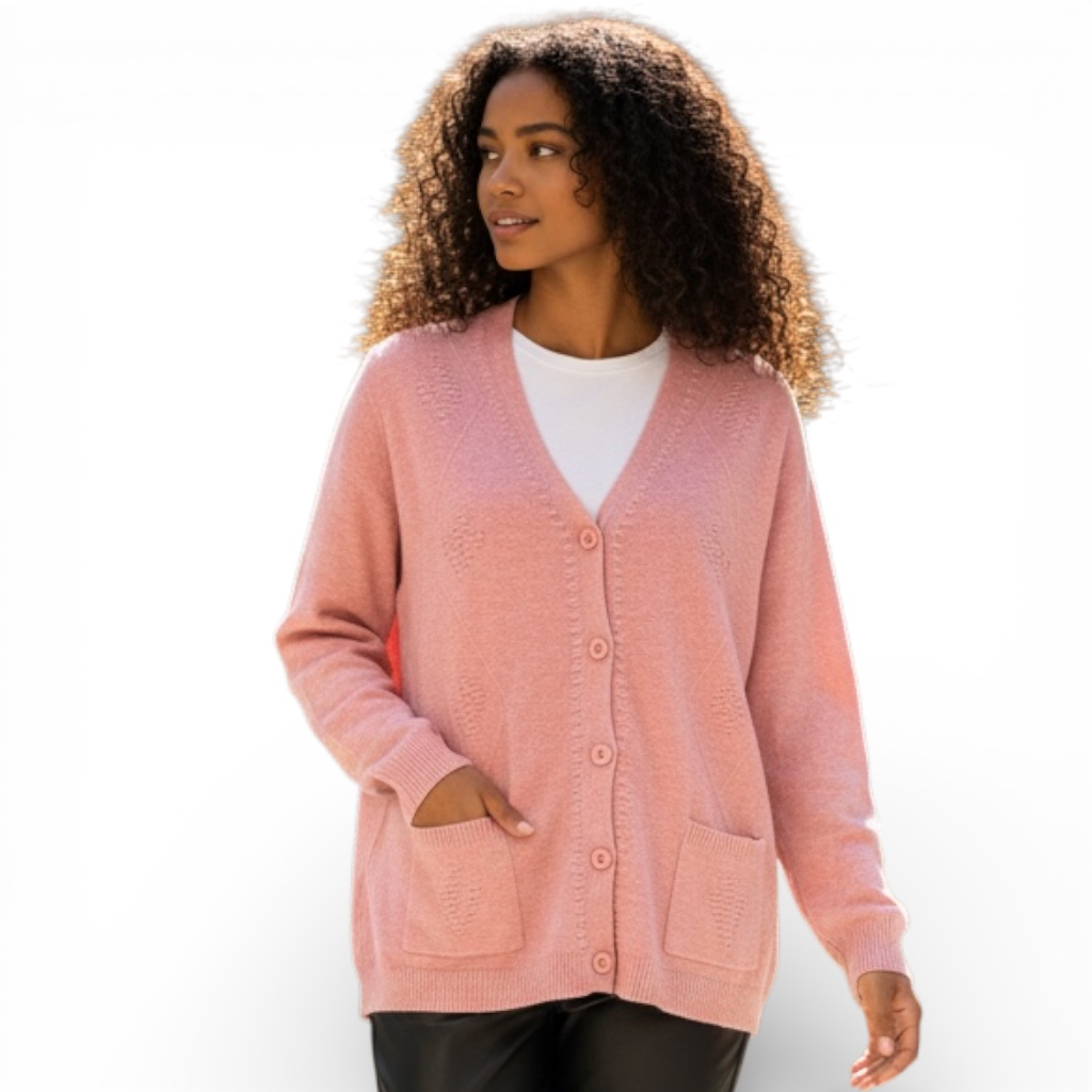 Gilet Betty douceur Cashemir (XL/XXL, Bleu marine)