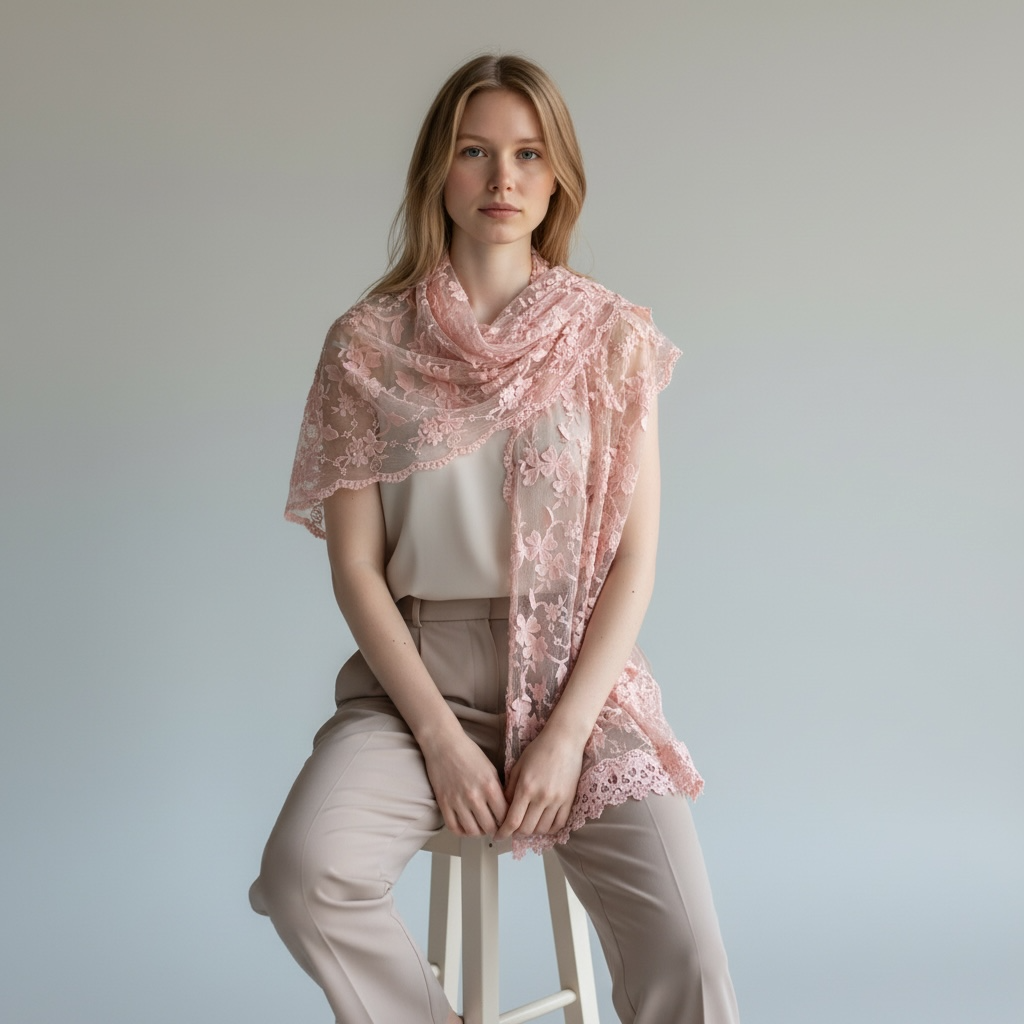 Étole Rose Délicate