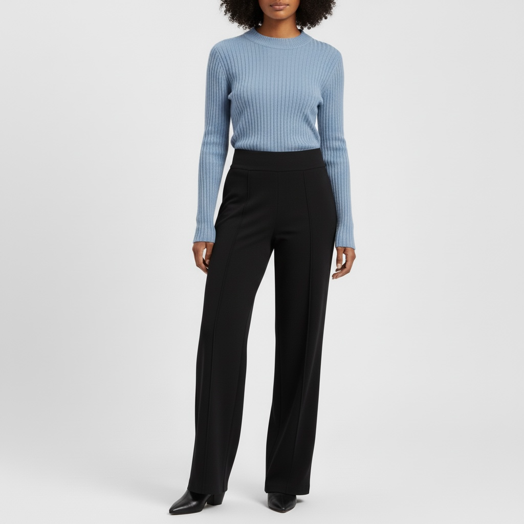 Pantalon Agathe et Louise Milano Elastiqué (50, Noir)