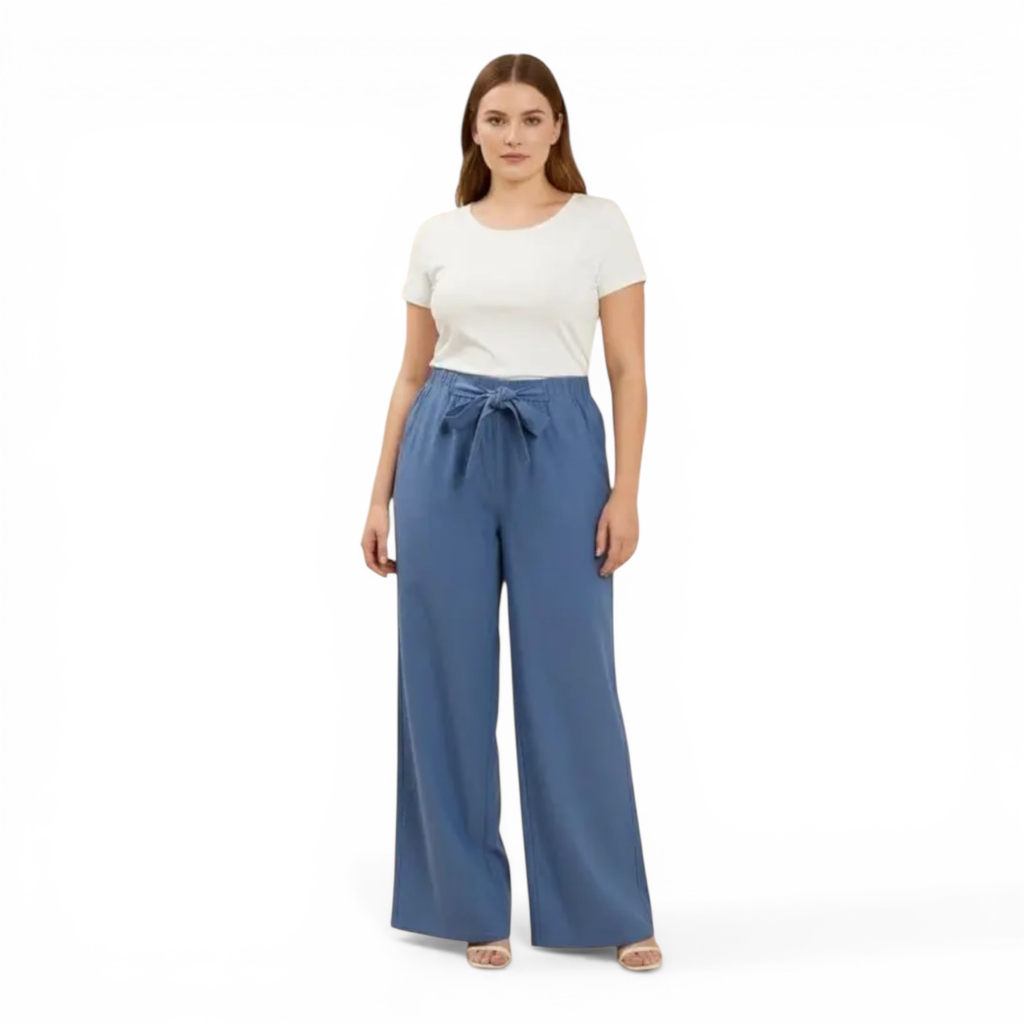 Pantalon Séréna Crépon Confort (Noir, XL (44/46))