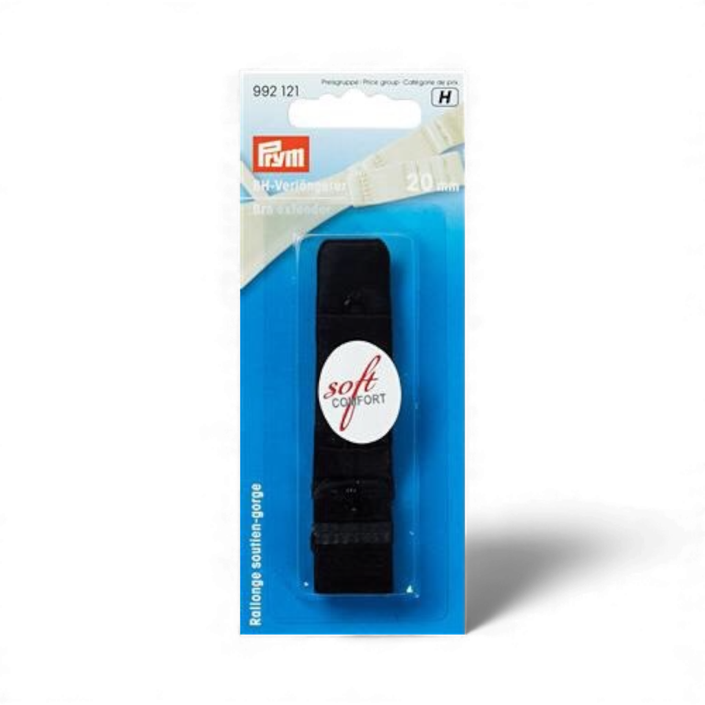 Rallonge pour soutien-gorge 20 mm 1 agrafe  (Noir)