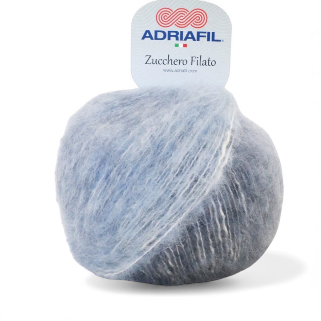 Adriafil Zucchero Filato (80 Bleu/gris perlé bicolore)