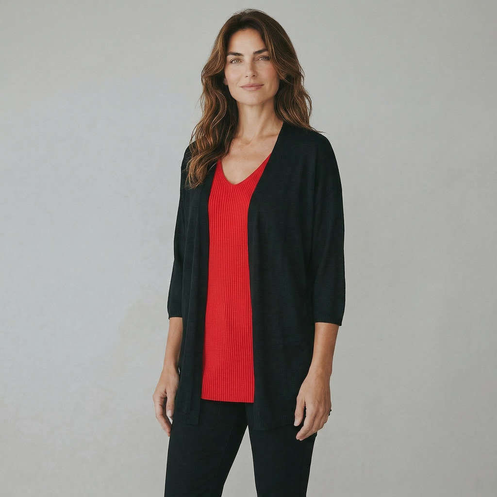 Gilet long Charlotte (Noir)