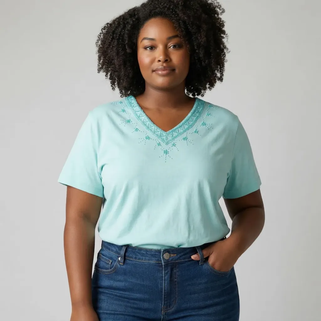 T-shirt Aqua Perlé Ondine