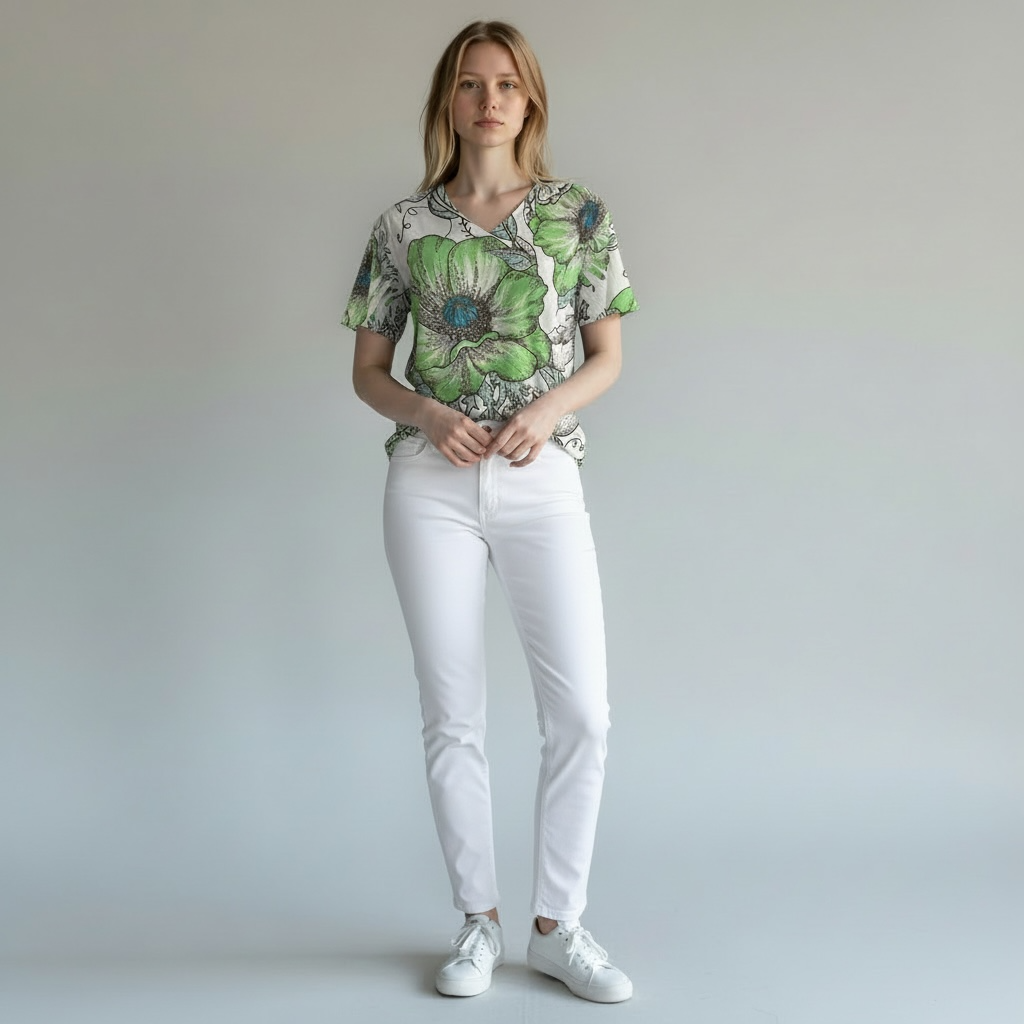 T-shirt Fleur Couture Casamia (Ciel, S)
