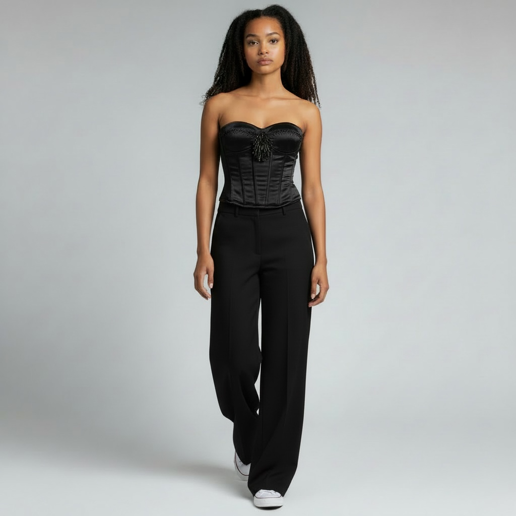 Bustier Helena Perlé Noir