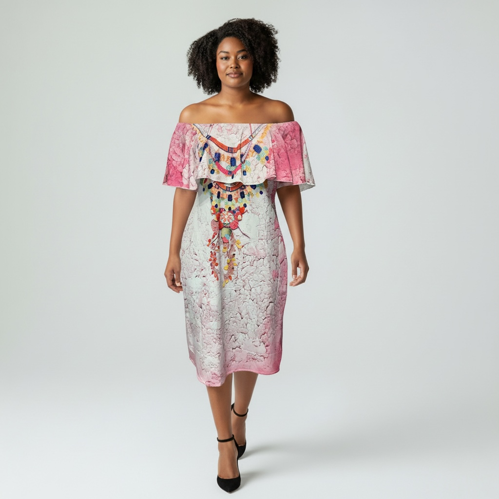 Robe Aline Bohème Strass (Bleu, S)