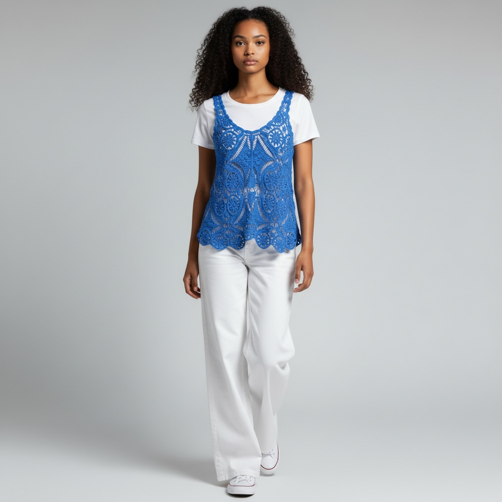 Top Crochet Royal
