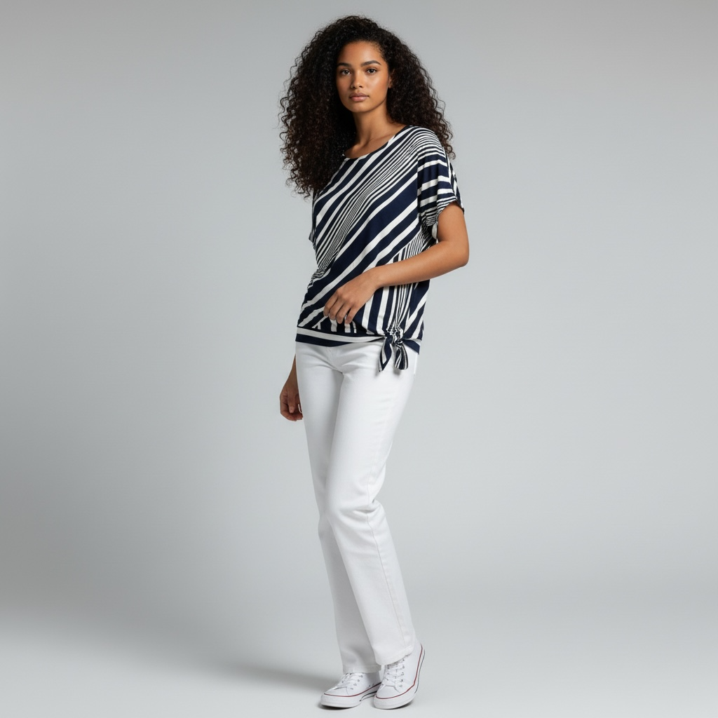 Tunique Rayée Jessica Graaf (S, Rouge/Blanc)