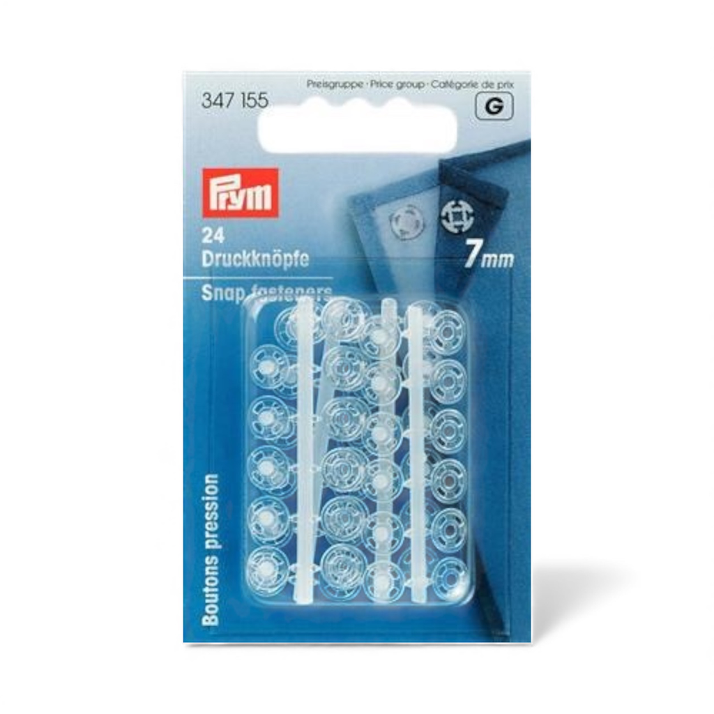 Boutons-pression transparent 7 mm Prym