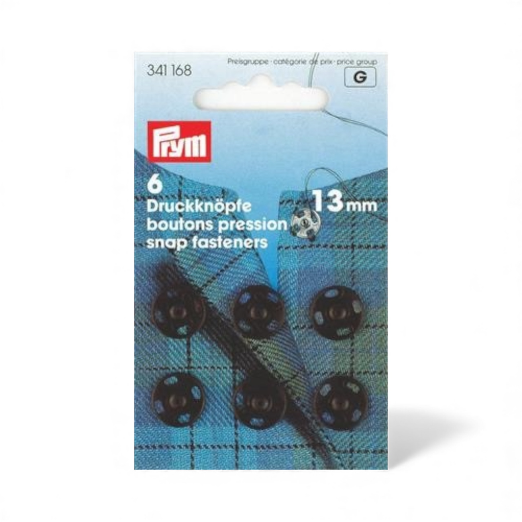 Boutons-pression métal 13 mm Prym (Noir)