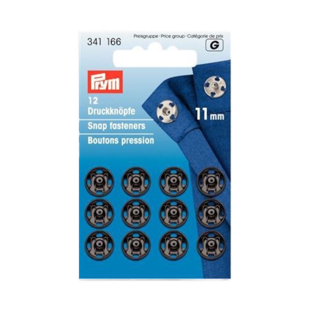 Boutons-pression 11 mm Prym (Noir)