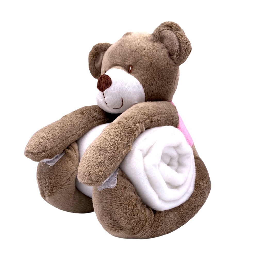 Ourson brun et sa couverture polaire