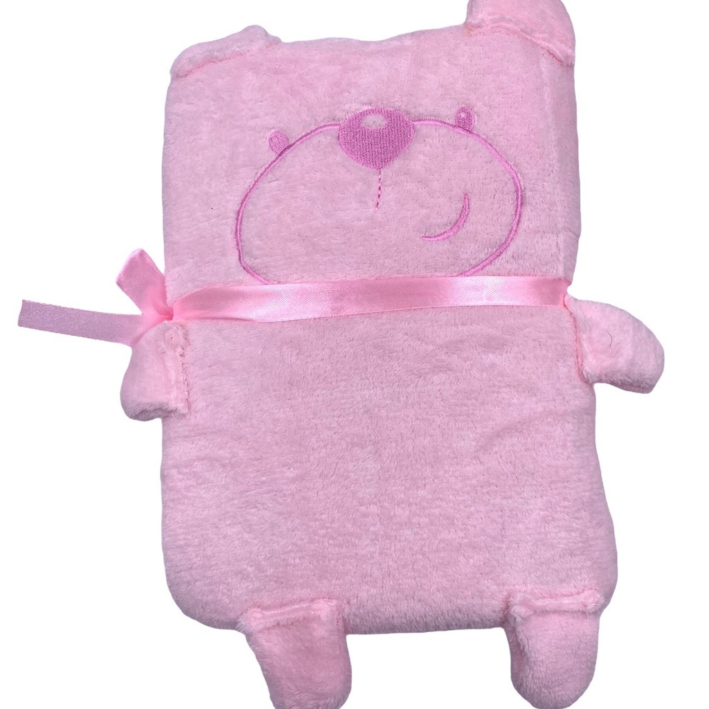Douce couverture ourson (Ourson rose)